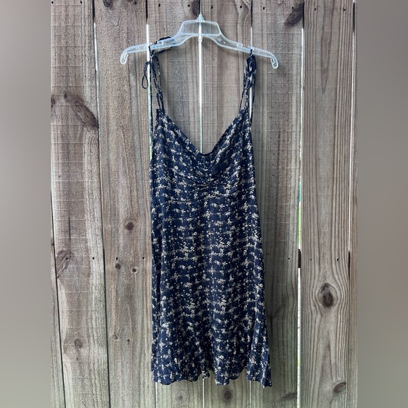 Free People Intimately Caught Up Printed Slip Dress, Black Floral, M - Picture 3 of 8